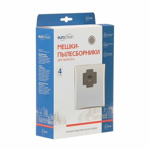Мешок-пылесборник E-374 Euroclean синтетические для пылесоса 4 шт 636₽
