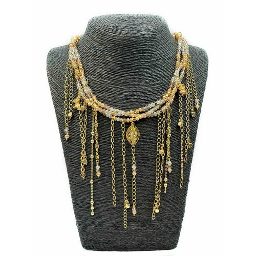 Колье FOXTROT Колье-чокер, длина 40 см, розовый, золотой