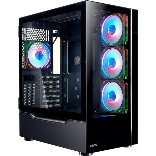 Ginzzu GL730 FAN 12MB6 RGB*4 USB3.0 CRC10 черный