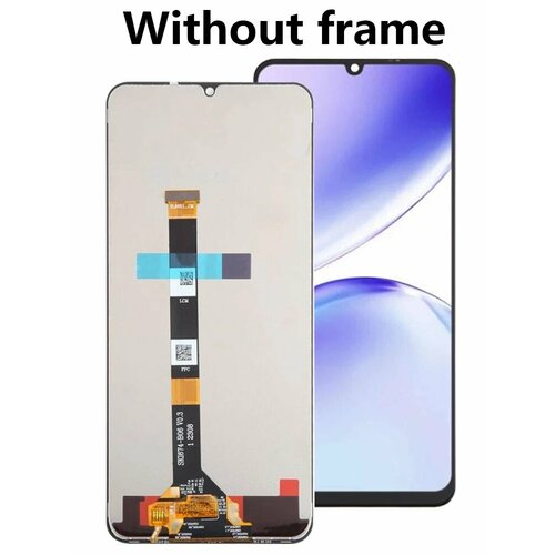 Оригинальный ЖК-дисплей для Realme C51 Full с рамкой RMX3830, сменный дигитайзер в сборе, запасные части для сенсорного экрана, LCD Without Frame