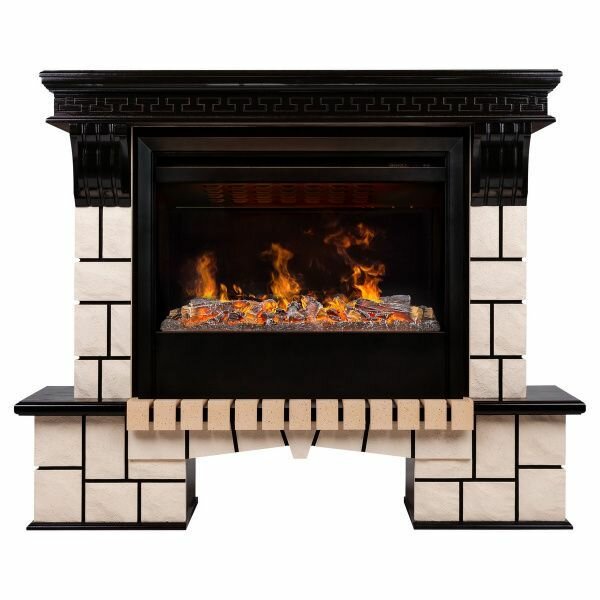 Электрокамин маркеткамин Stone 26 AO + очаг 3D Helios 26 SBG