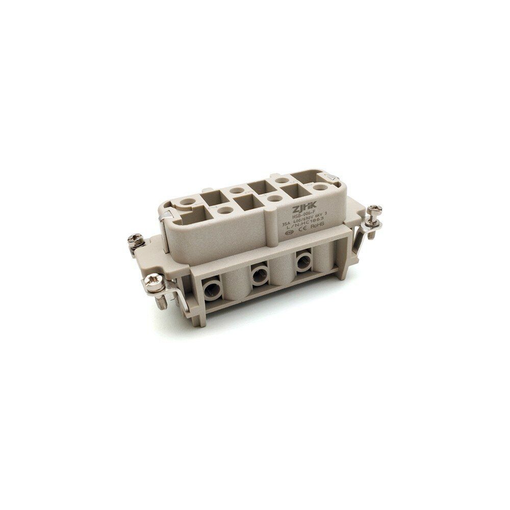 Контактная вставка прямоугольного промышленного разъема ZJHK HSB-006-F (09310062701)