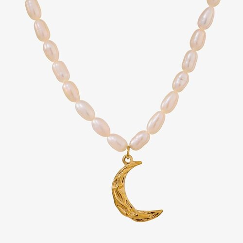 Колье SORONA, жемчуг культивированный, жемчуг пресноводный культивированный, жемчуг пресноводный, жемчуг барочный, длина 45 см, белый