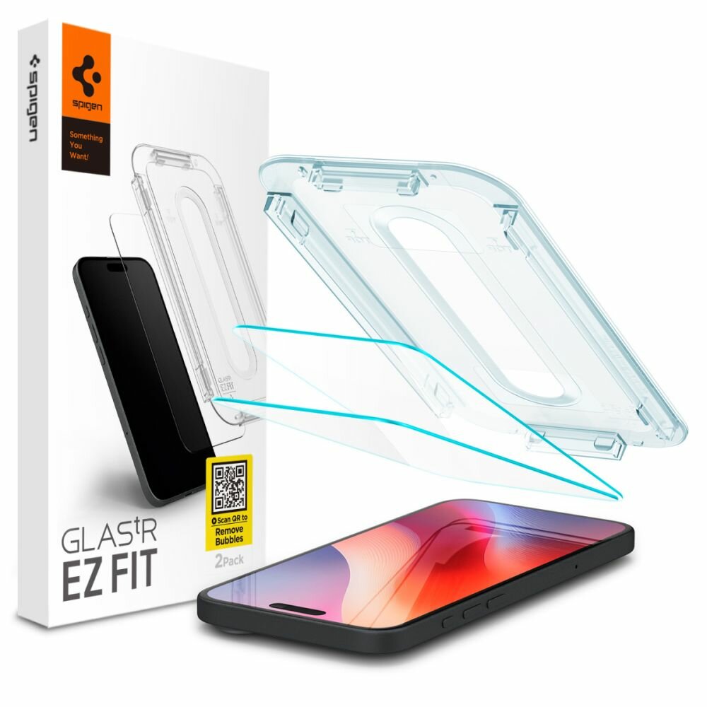 Защитное стекло SPIGEN GLAS.TR 2-PACK iPhone 15 /16 прозрачное ( 2шт в упаковке )