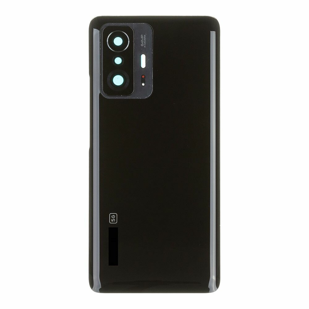 Задняя крышка для Xiaomi 11T/11T Pro со стеклом камеры (черный)