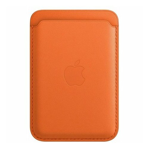 Кардхолдер оригинальный Apple iPhone Leather Wallet with MagSafe - Orange (mppy3fe)