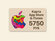 Подарочная карта Apple App Store 5750 руб для покупки iCloud, iTu...