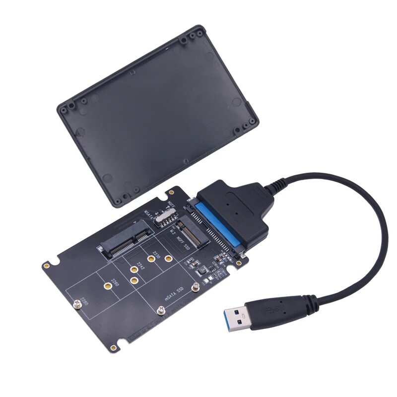 Адаптер mSATA M2 USB, внешний SSD USB 3,0 M.2 к USB mSATA SSD M2 SSD к USB 2,5, переходник дюйма, корпус USB 3, адаптер, Board Shell Cable