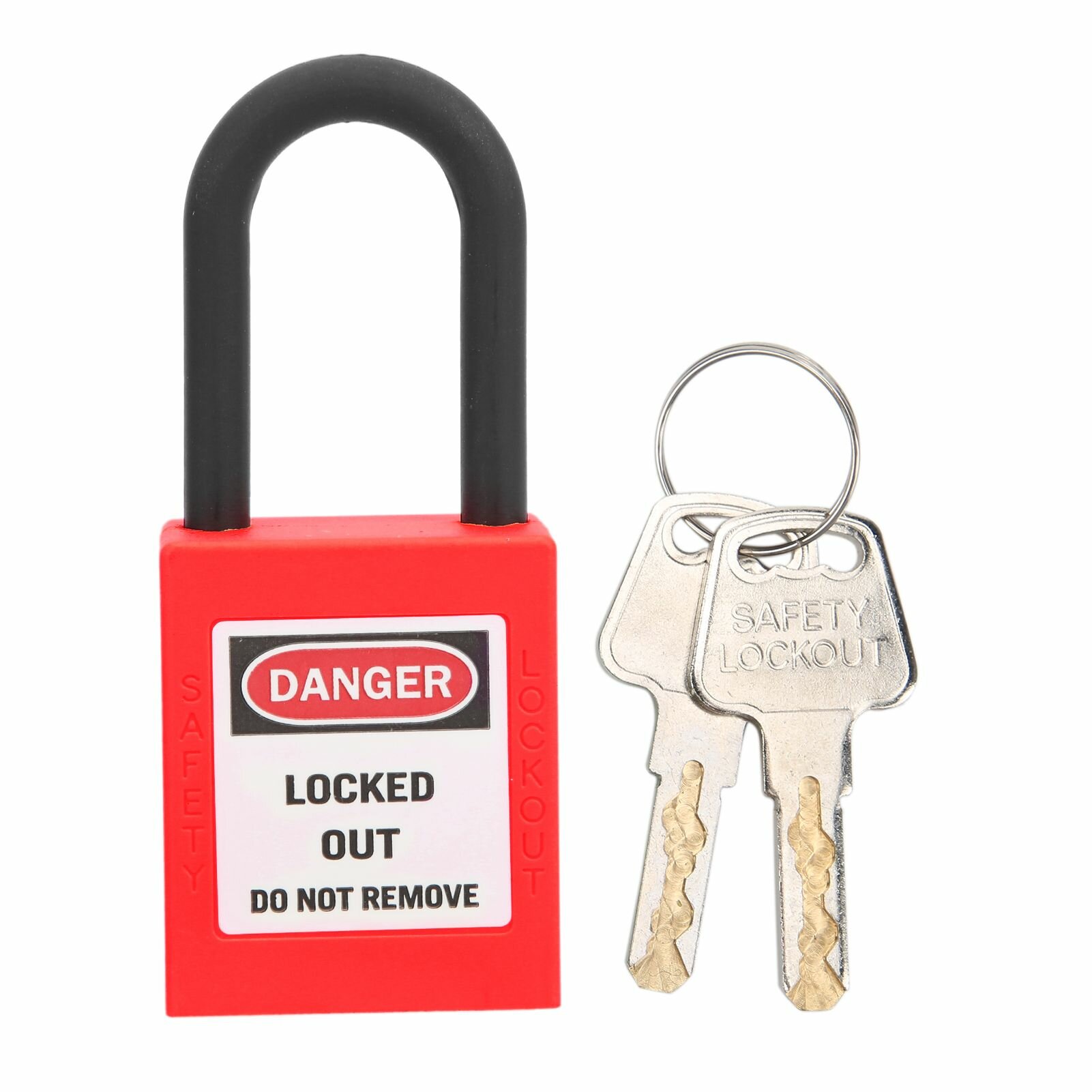 Инсоляционный замок Lockout Lock 38 мм нейлон PA для промышленных объектов и ЛОТ устойчивый к высоким/низким температурам компактный и прочный 2 ключа в комплекте