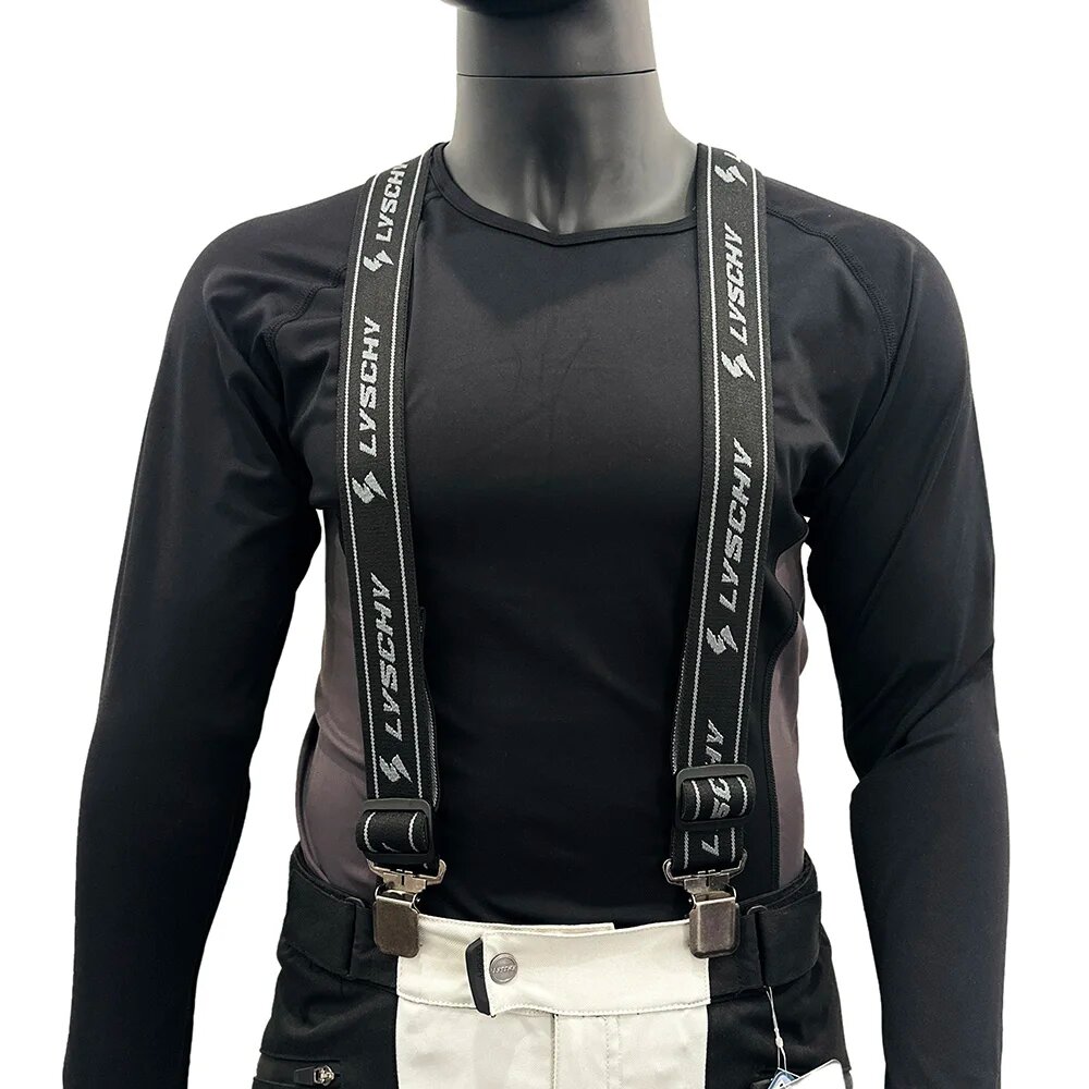 Новые сверхмощные подтяжки для езды на мотоцикле брюки подтяжки эластичные регулируемые Y-образные подтяжки на спине ремни для мотоциклетных гоночных брюк M Черный Унисекс