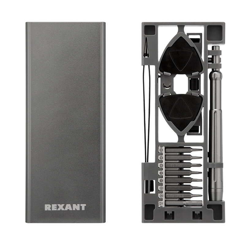 Изображение Набор отверток для точных работ REXANT XA-04, 24 предмета