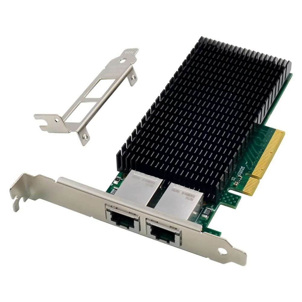 Сетевая карта PCIe x8 (Intel X540) 2 x RJ45 10Gbps Converged Server NIC (ORIENT XWT-INT540L2PE8)