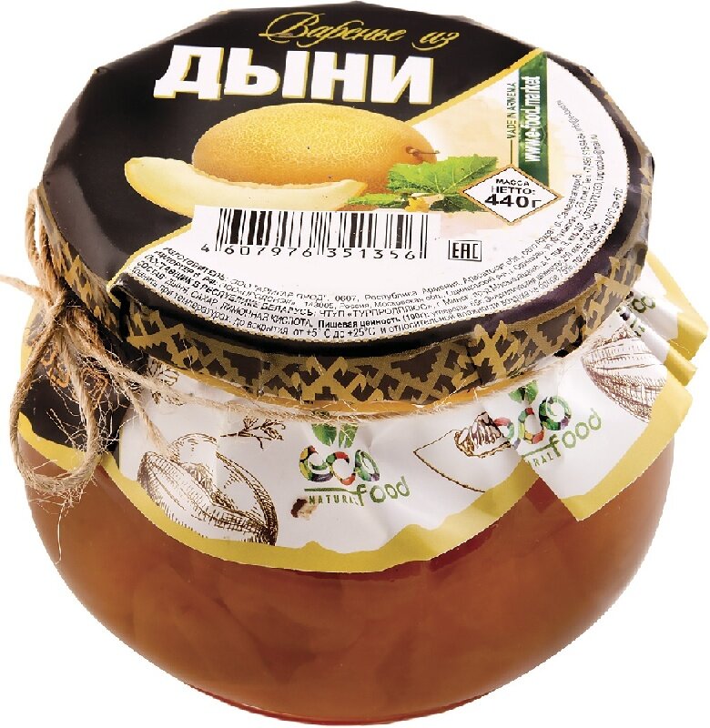 Варенье ECOFOOD из дыни 440г