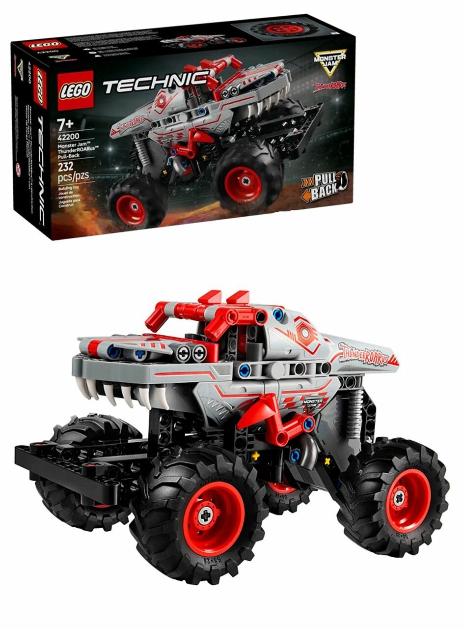 42200 Конструктор LEGO Technic Monster Jam ThunderROARus Pull-Back 232 деталей