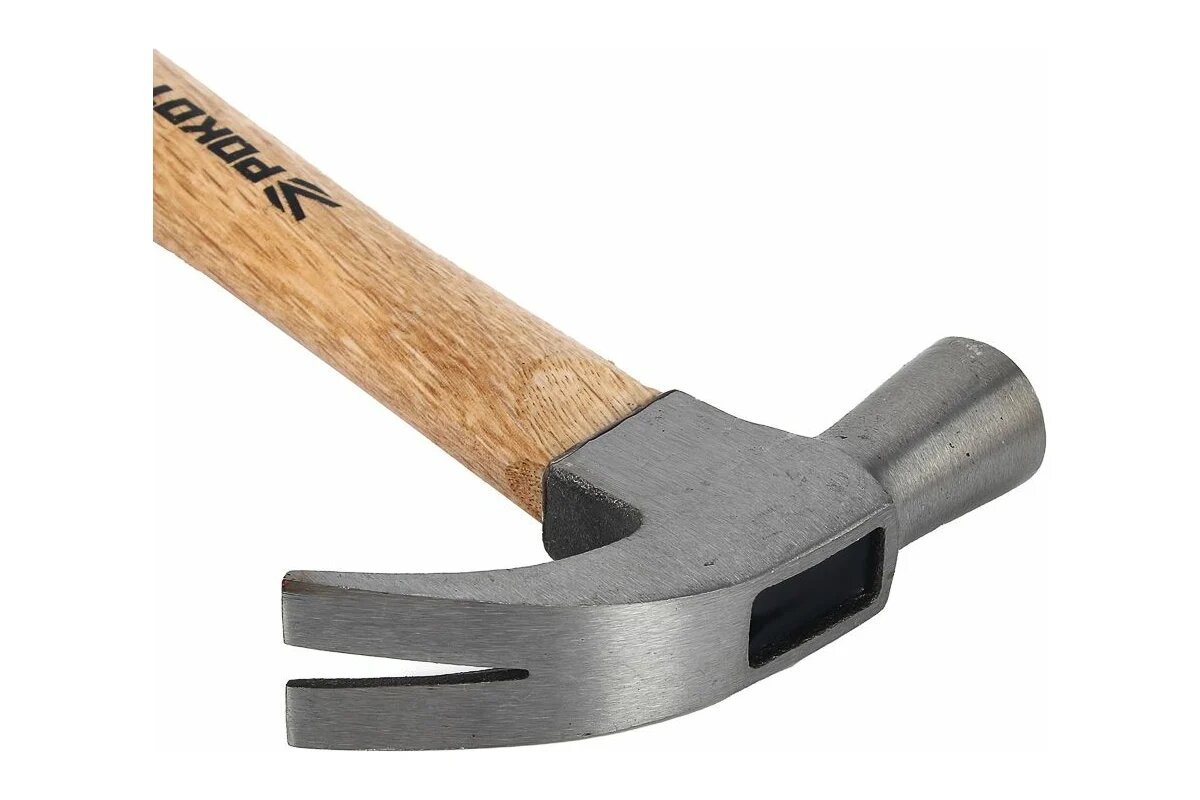 Рокот Молоток-гвоздодер, 225 г, боек 21 мм, деревянная рукоятка 615-088 — фото 1