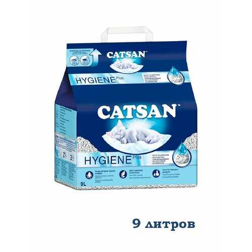 Наполнитель минеральный для кошачьего туалета 9л Catsan Hygiene Plus впитывающий без отдушки 1 шт 2350₽