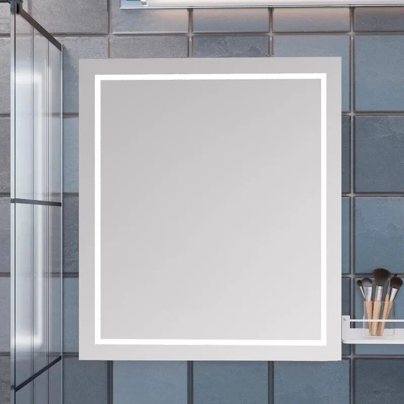 Зеркальный шкаф Emmy Родос 70 Правый с LED-подсветкой (1 дверь)