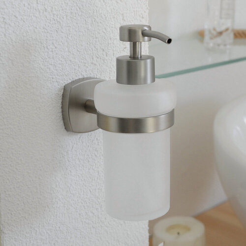 Изображение товара Дозатор для мыла настенный из стекла 200 мл Istad WESS цвет Никель