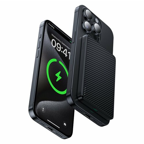 Магнитный аккумулятор с беспроводной зарядкой Benks ArmorGo Aramid Fiber 10000 mAh Qi15WPD20WSCP225W Черный MP16 9850₽