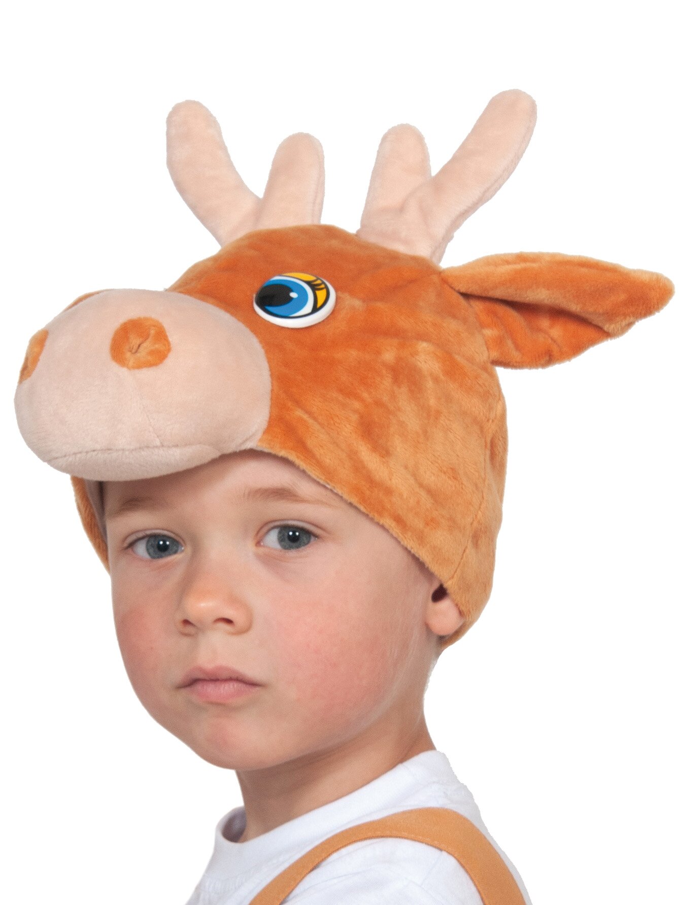 Шапочка Карнавалофф "Олененок", для мальчиков, полиэстер/хлопок, размер 52-54