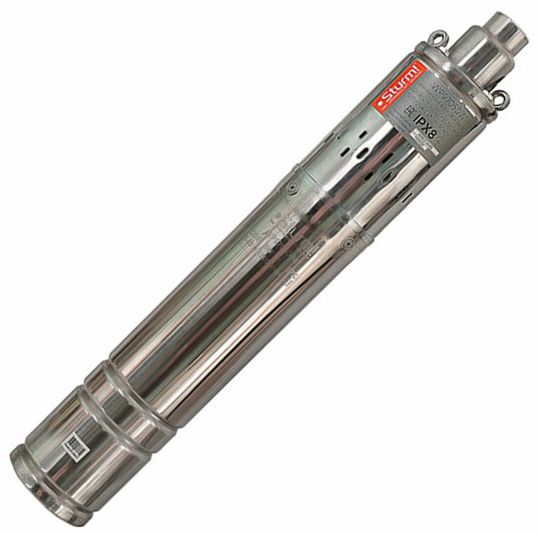 Насос скважинный винтовой Sturm! WP9705DWI (диаметр 90 мм макс. подъем 90 м макс. расход 1500 л/ч)