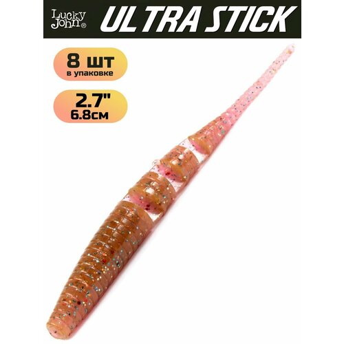 Мягкая съедобная приманка Lucky John Ultra Stick 2.7 in (68 мм), цвет S14, 8 шт