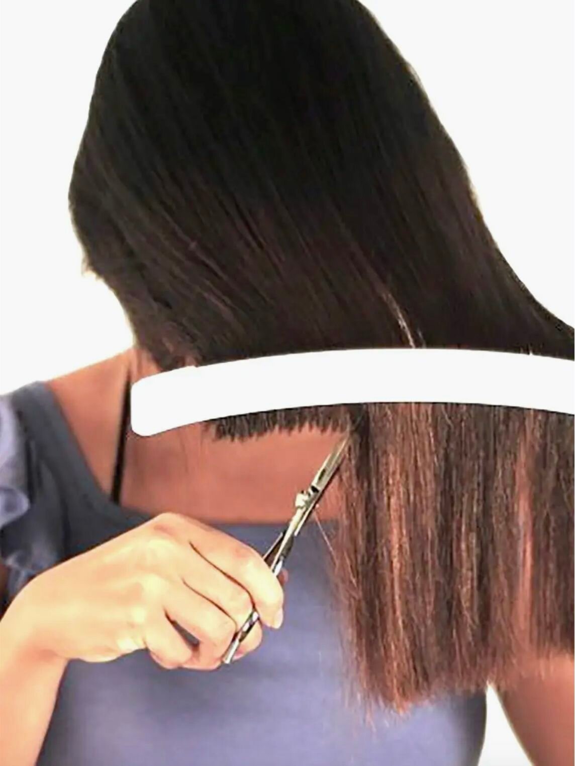 Фиксатор линейка для ровной стрижки волос челки для кончиков — фото 1