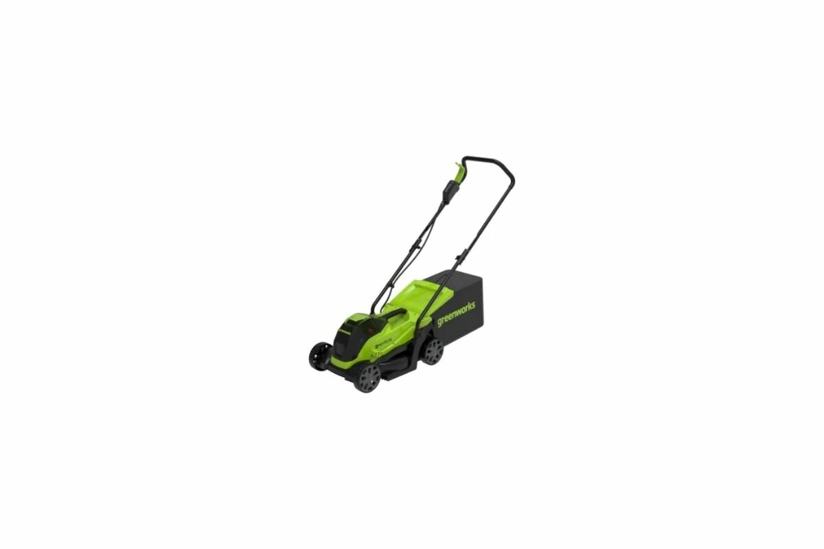 Аккумуляторная газонокосилка GreenWorks 24V  33 см  бесщеточная  с 1хАКБ 2Ач и ЗУ 2516107UA