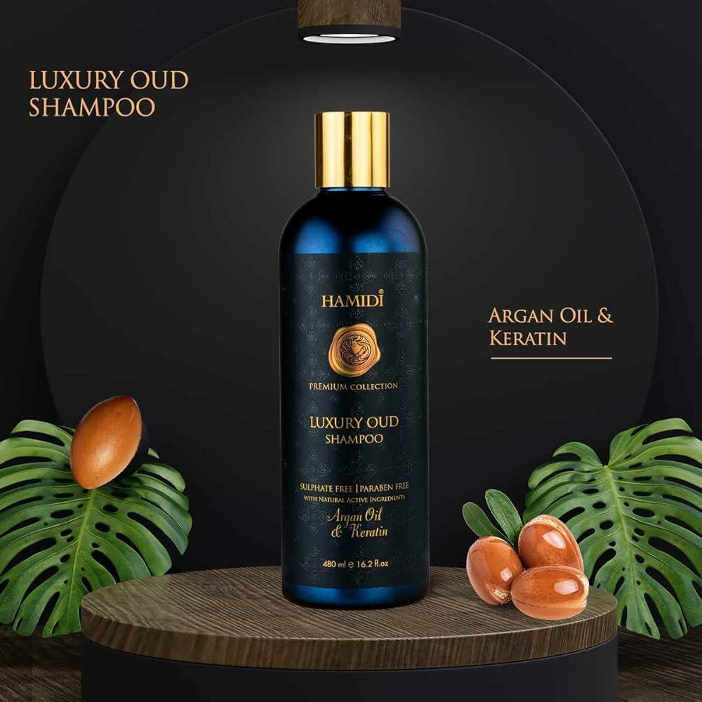 Шампунь Hamidi Luxury Oud Premium Collection 'Argan Oil & Keratin' от Armaf(480 ml.)