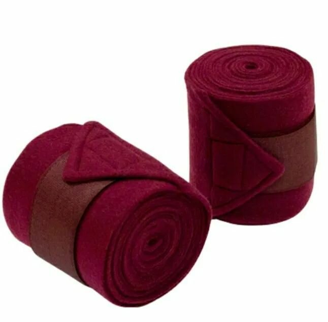 Бинты флисовые для лошади EQUIMAN комплект 4 шт цвет бордовый