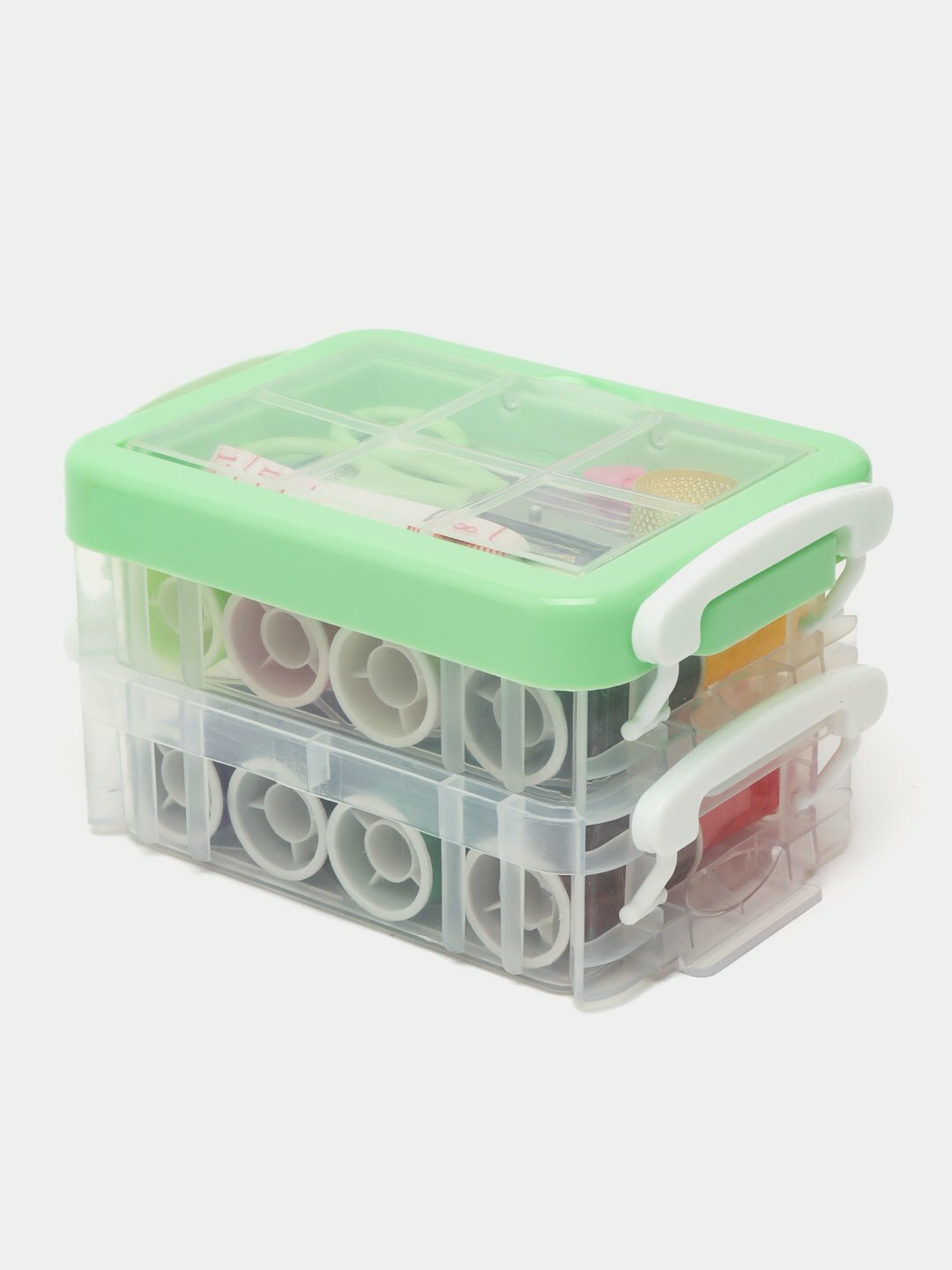 Набор для шитья: нитки, иголки, ножницы, сантиметр, ангушвана — фото 1