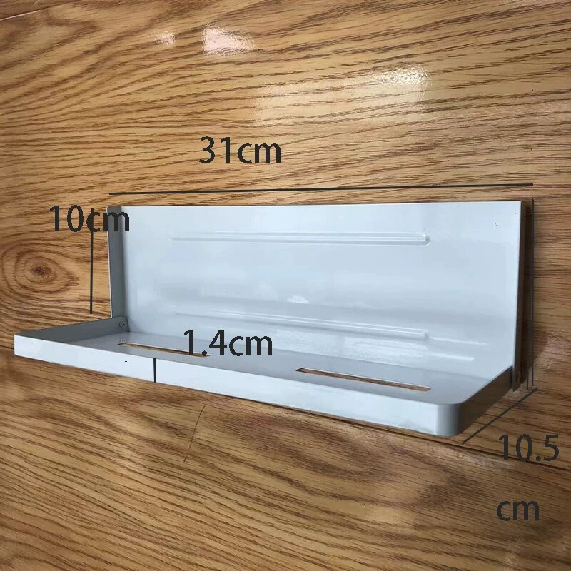 Белая L-сгибающаяся магнитная полка для холодильника - 10x31x10.5 см, кухонная организация