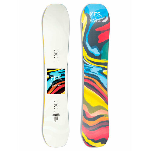 фото Сноуборд yes pyzel sbbs, 160w см, 2023-2024, белый/мультиколор