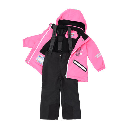 Комплект верхней одежды Oldos Айза, размер 104, розовый, черный куртка oldos айза размер 104 розовый