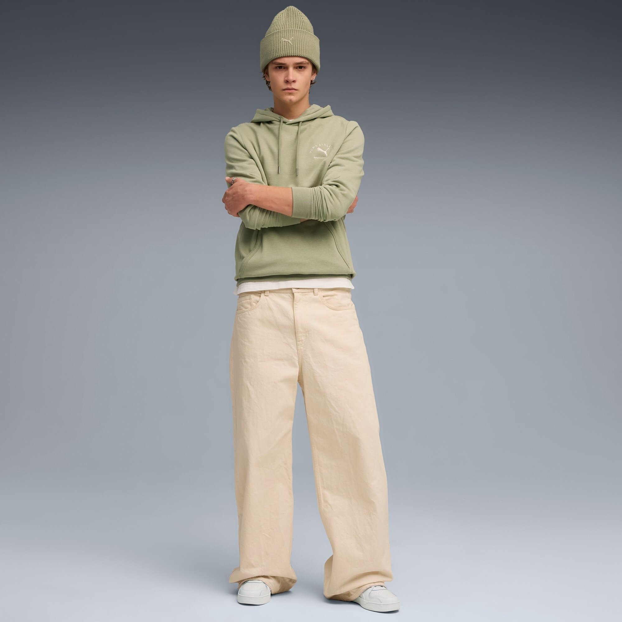 Худи PUMA Class Pack, размер L, , оливковый — фото 1