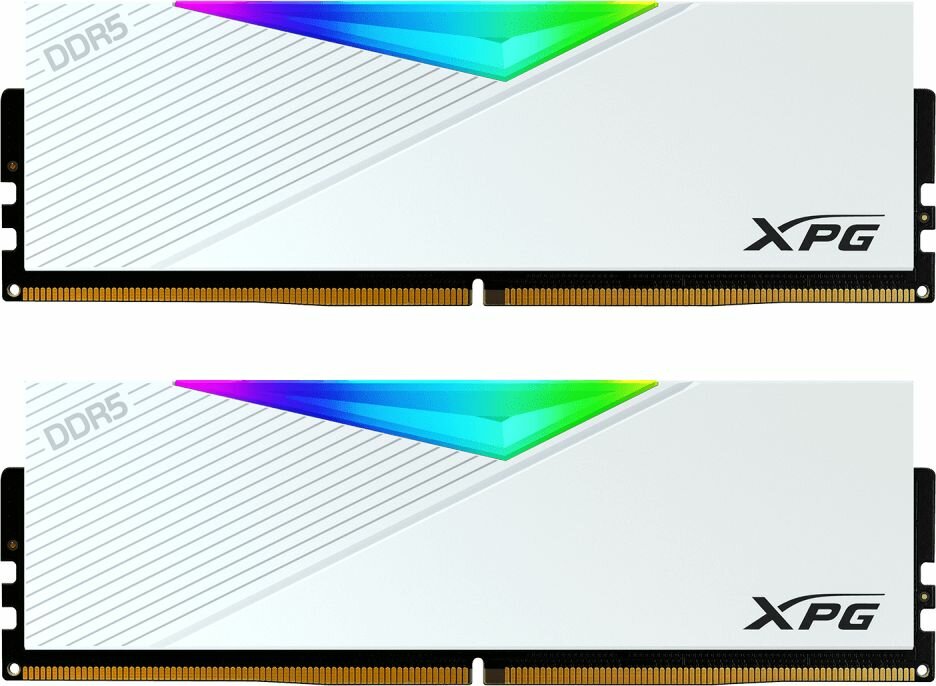 Модуль памяти ADATA32GB DDR5 6400 DIMM XPG Lancer RGB AX5U6400C3216G-DCLARWH 2*16, 1.4V, CL32-39-39, On-Die ECC, Power Management IC, white