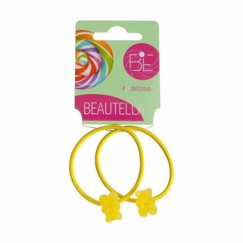 Резинка для волос BEAUTELLA LOLLIPOPS 2шт тонкая с декором ES1018
