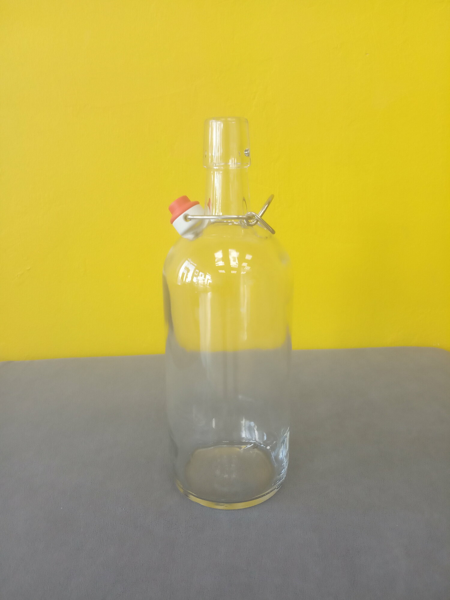 Бутылка Бугельная 1л. (Прозрачная) стеклянная с пробкой