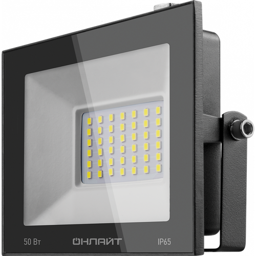 Прожектор светодиодный ОНЛАЙТ OFL-50-4K-BL-IP65-LED, 50 Вт, свет: холодный белый