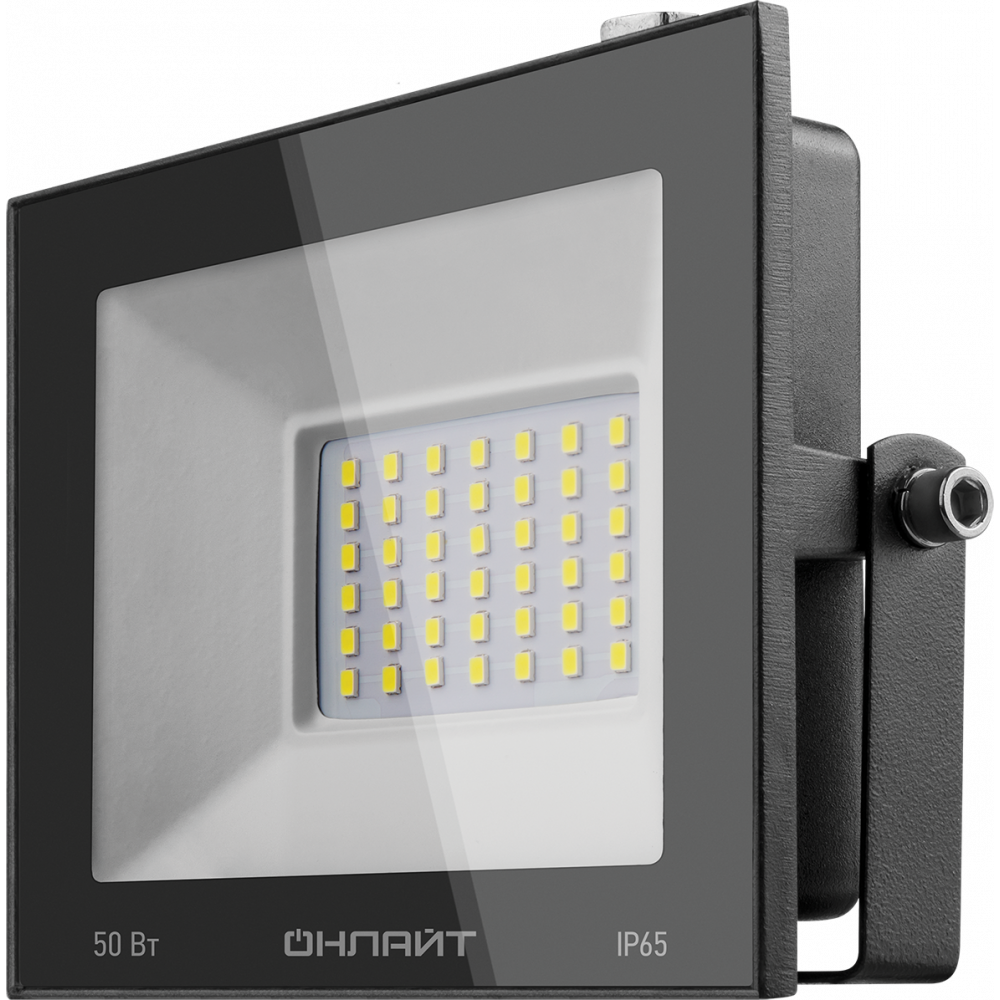 Прожектор светодиодный LED Онлайт OFL, 50 Вт, 4000 K, IP65, черный