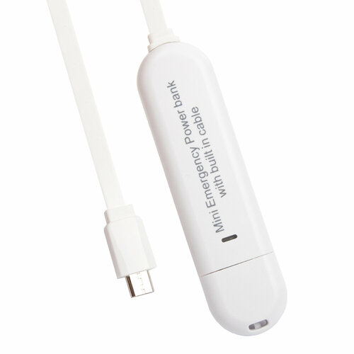 Универсальный внешний аккумулятор Mini Emergency Power Bank with built in cable кабель Micro USB 500mAh 769₽