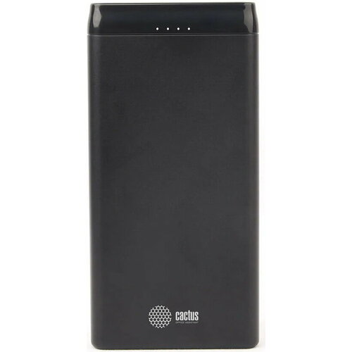 Мобильный аккумулятор Cactus CS-PBFSPT-10000 10000mAh 3A 2xUSB солн. бат. черный