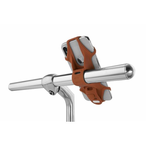 Держатель для смартфона 07-180011 силиконовый на руль универсальн. 4.0'-6.5' BIKE TIE 2 красный BONE