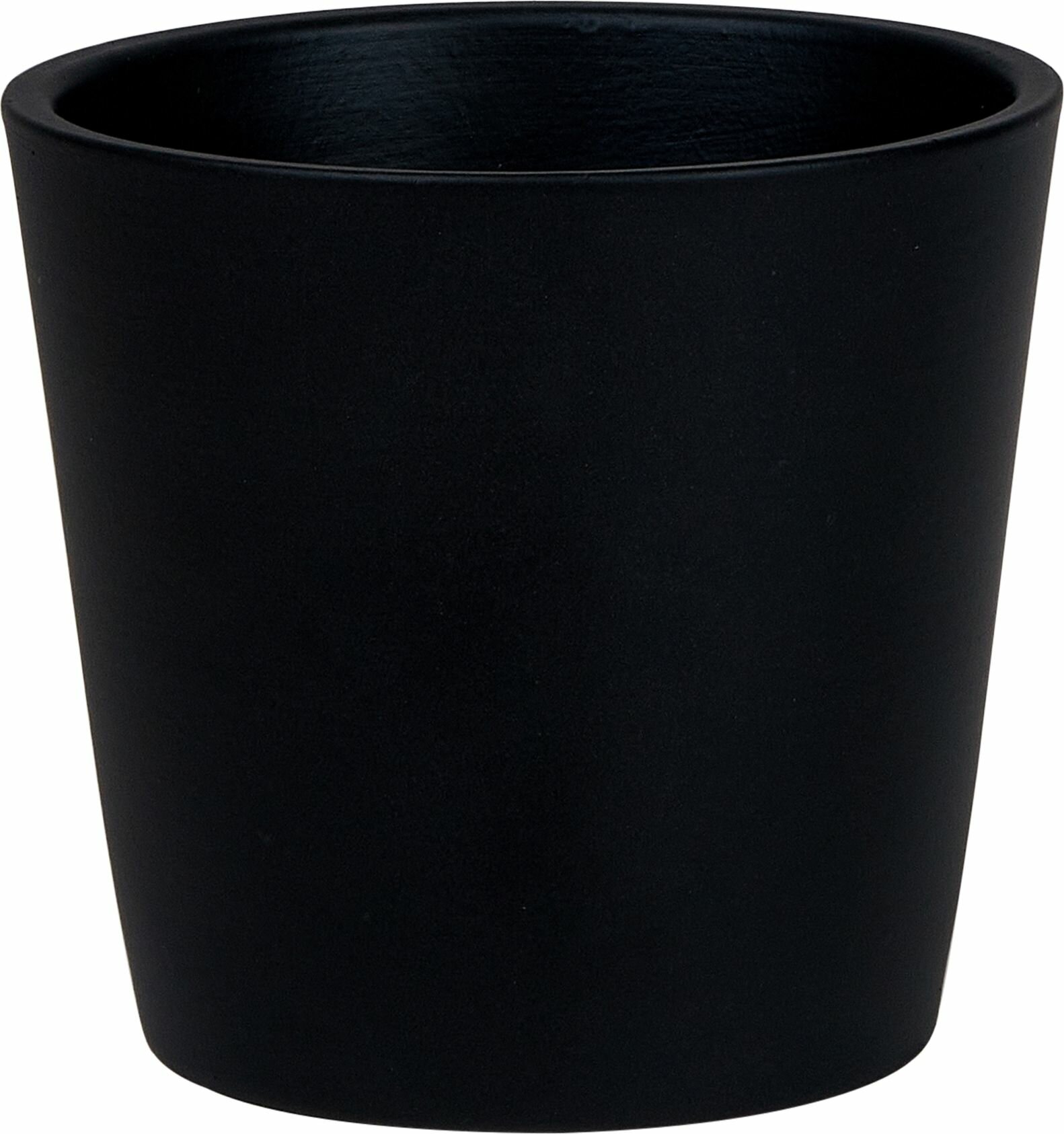 фото Кашпо для цветов 10 h9 см v0.4 л глина чёрный