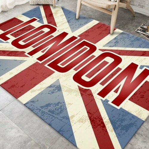 Ковер безворсовый , 120x160см, Флаг Великобритании, Union Jack, LONDON
