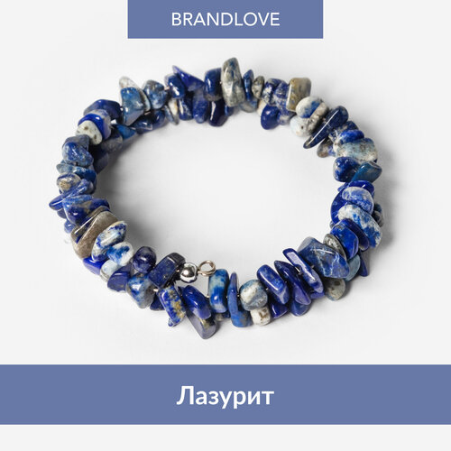 Жесткий браслет BL Jewelry Freeform, хризоколла, кварц, лазурит, турмалин, янтарь, яшма, коралл, гранат, 1 шт., размер 16 см., синий