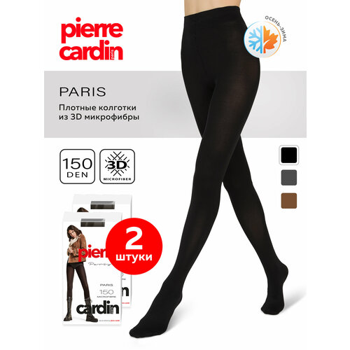 фото Колготки pierre cardin paris, 150 den, матовые, 2 шт., размер 4, черный