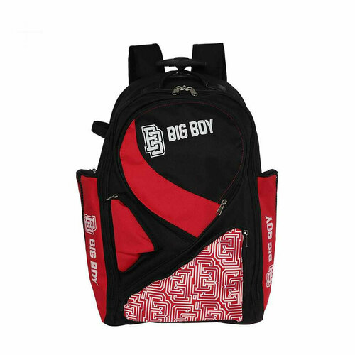 Рюкзак на колесах BIG BOY Elite Line Senior арт. BB-BACKPACK-EL-RD, полиэстер, черно-красно-белый сумка для клюшек big boy арт bb stick rd черно красный