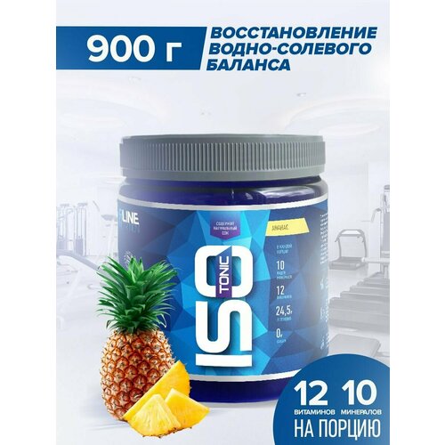 фото Изотоник rline isotonic, спортивный напиток для поддержания водно-солевого баланса, вкус ананас, 900 гр / 36 порций rlinesportnutrition