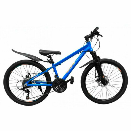 Подростковый горный MTB велосипед Altair ALU 24 Disc 2022 рама 115 синийоранжевый 1930000₽